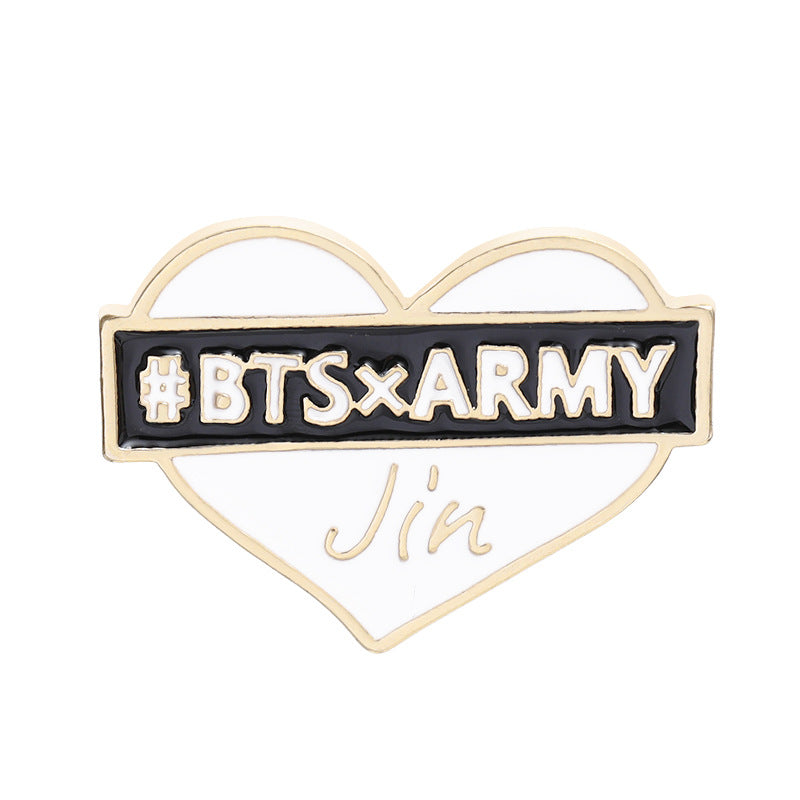 BTS Merch Enamel Pins (RM JIN SUGA J-HOPE JIMIN V JUNGKOOK) Design C VAT included if applicable