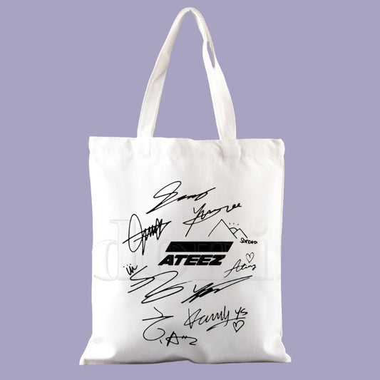 ATEEZ Merch Concert Canvas Tote Bag Signed (PRINTED) VAT included if applicable