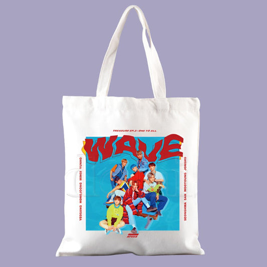 ATEEZ Merch Concert Canvas Tote Bag Wave VAT included if applicable