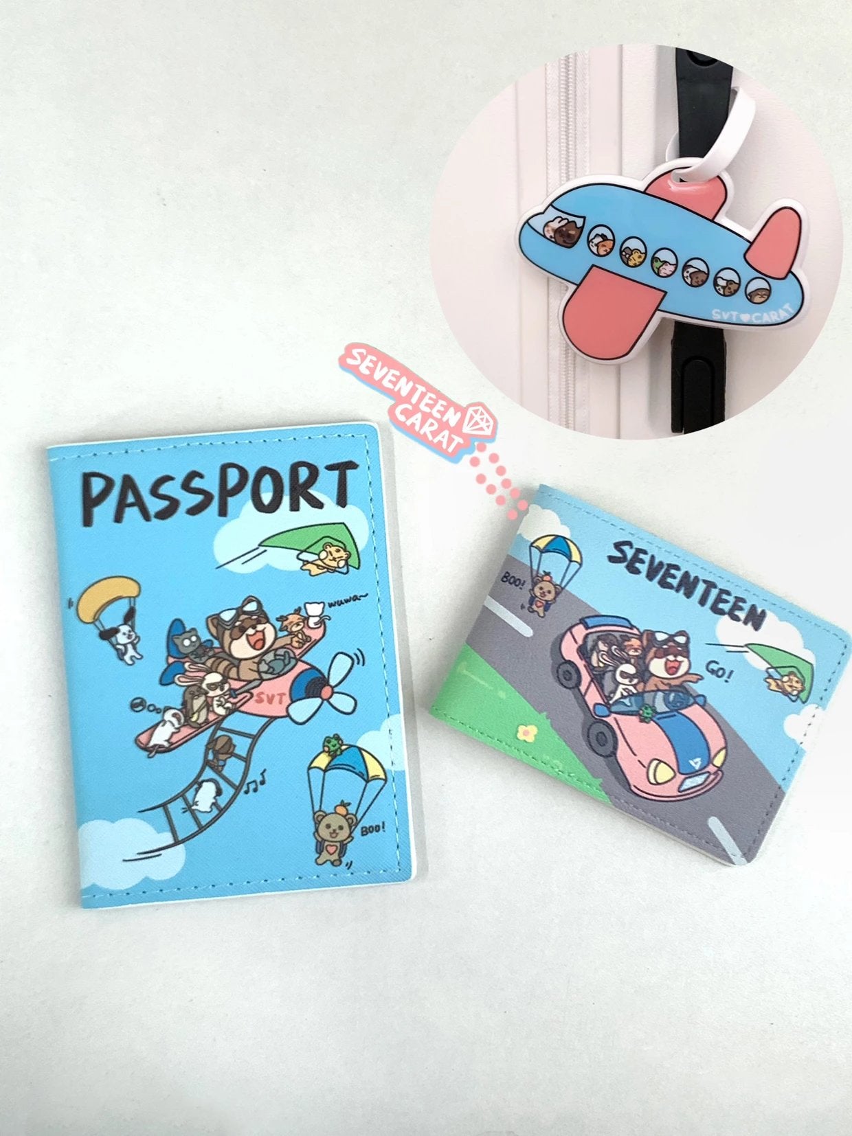 Seventeen SVT Merch Passport Holder License Holder Luggage Tag VAT included if applicable