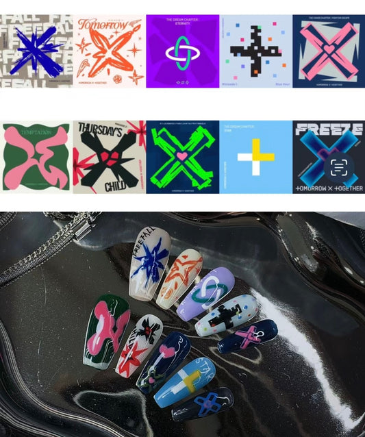 TXT Merch Handmade Press-on Nails Album Cover VAT included if applicable