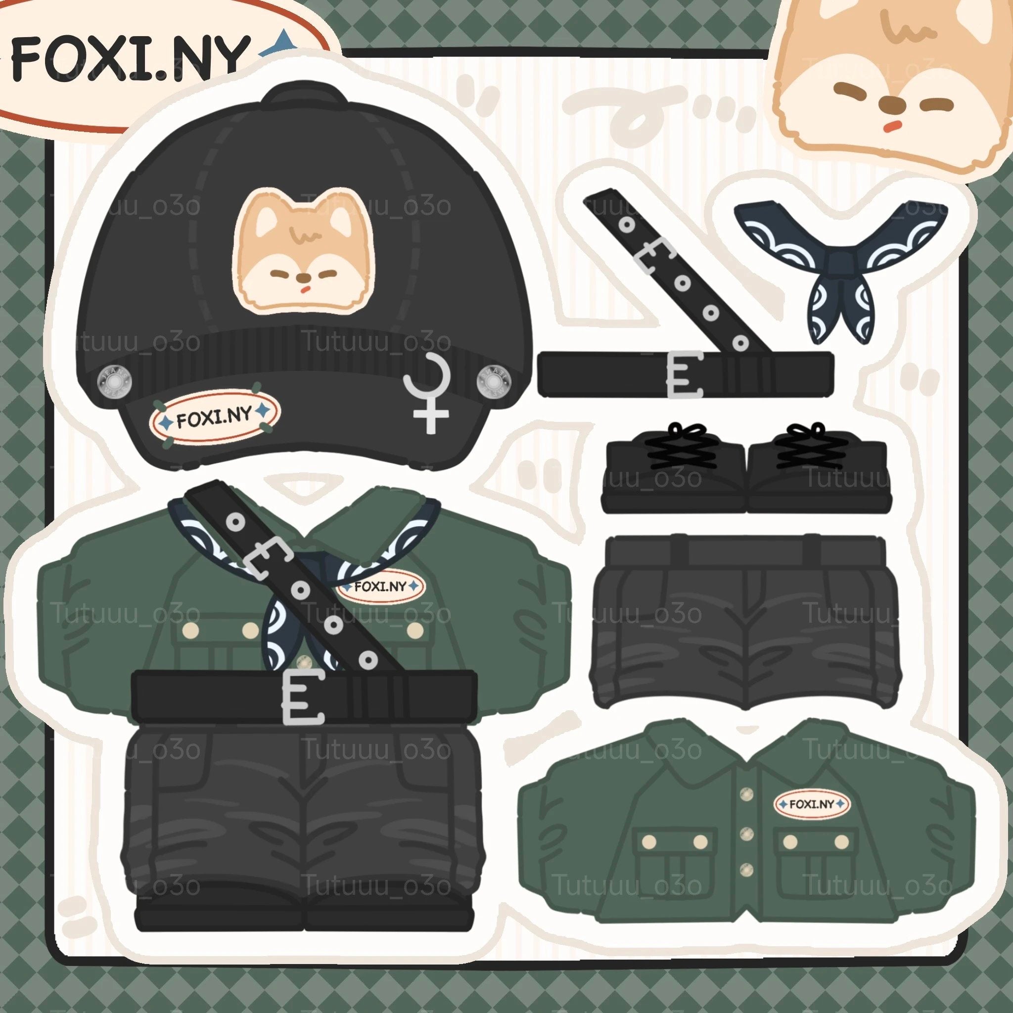 Stray Kids SKZ SKZOO Merch Jeongin FoxI.Ny Clothes Set (15cm&20cm） VAT –  UNIK